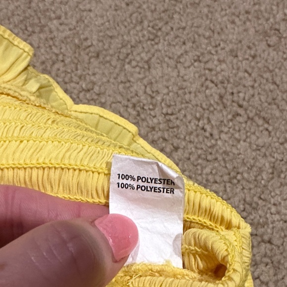 Ramy Brook Yellow Puff-Sleeve Smocked Top - Picture 7 of 7